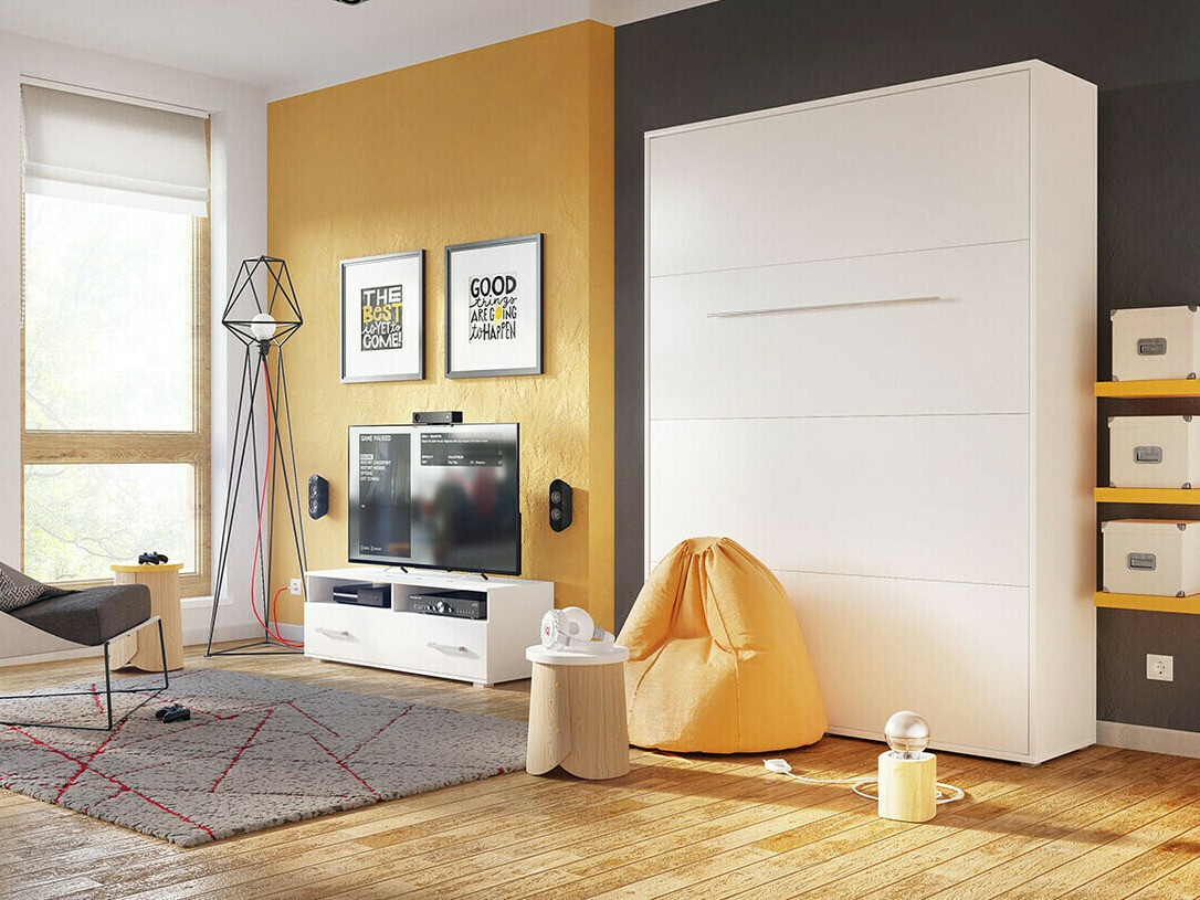 Zidni krevet Concept Pro Lenart III (Belo)