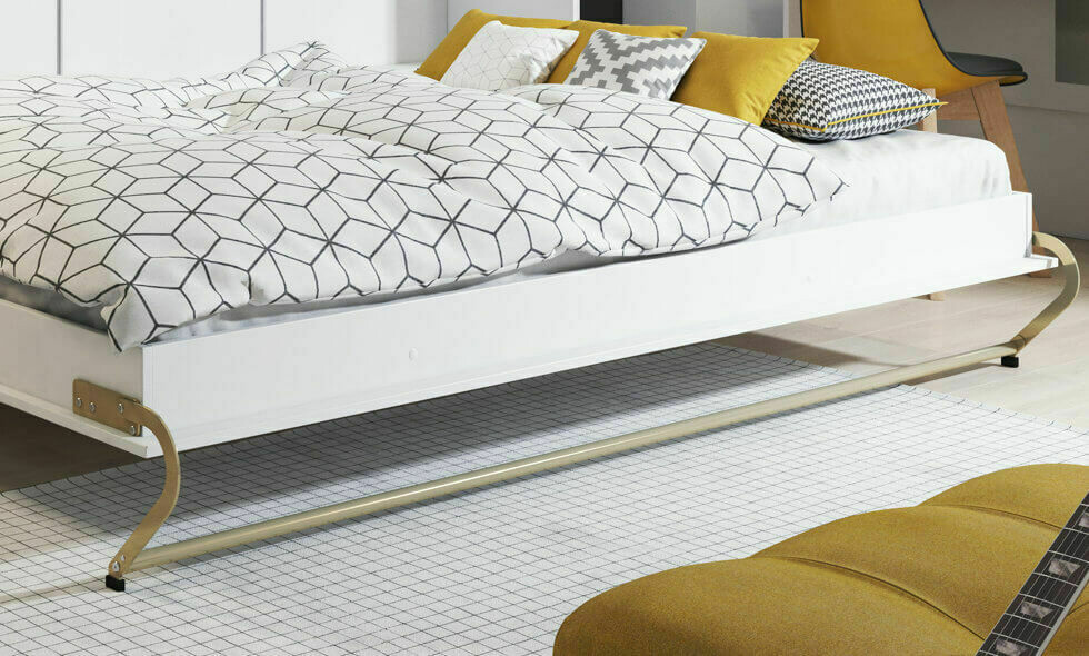 Zidni krevet Concept Pro Lenart IV (Belo)