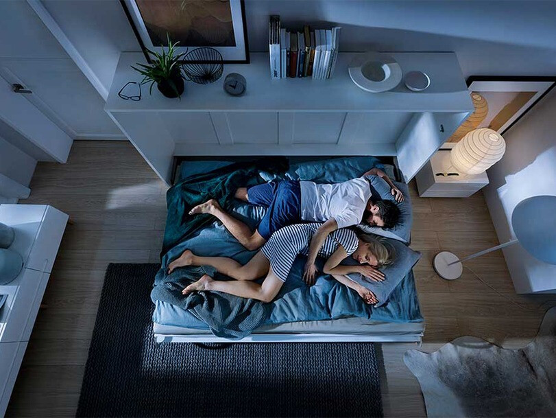 Zidni krevet Concept Pro Lenart Levfere 109 (Belo)