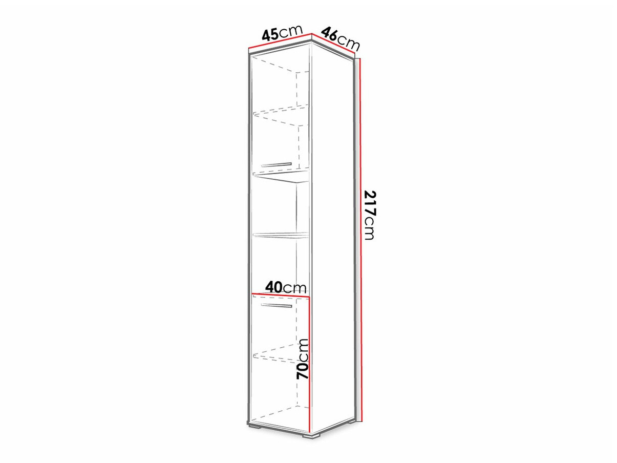 Polica Concept Pro Lenart Levfere 111 (Sivo)