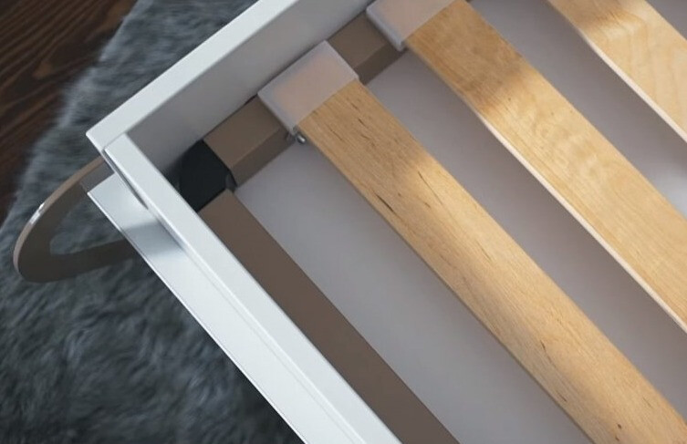 Zidni krevet Concept Pro Lenart Levfere 109 (Belo + Sjajno belo)