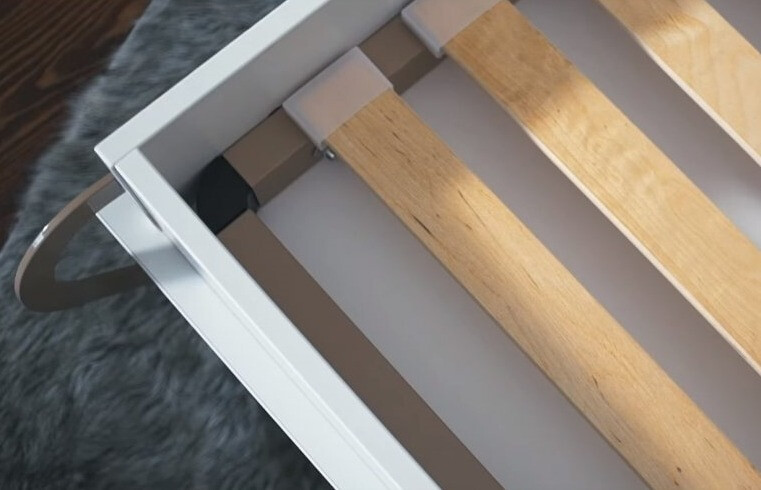 Zidni krevet Concept Pro Lenart Levfere 109 (Belo + Sjajno belo)