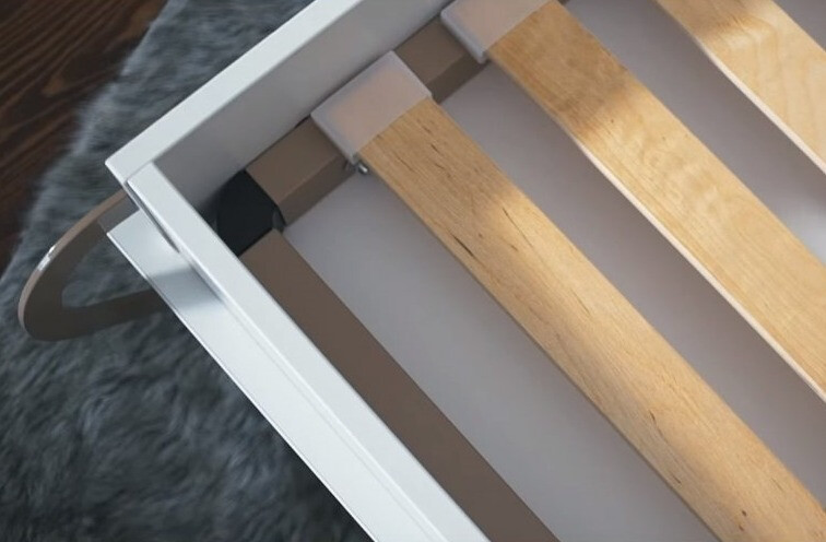 Zidni krevet Concept Pro Lenart Levfere 109 (Sivo)