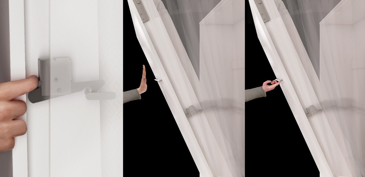 Zidni krevet Concept Pro Lenart Levfere 109 (Sivo)