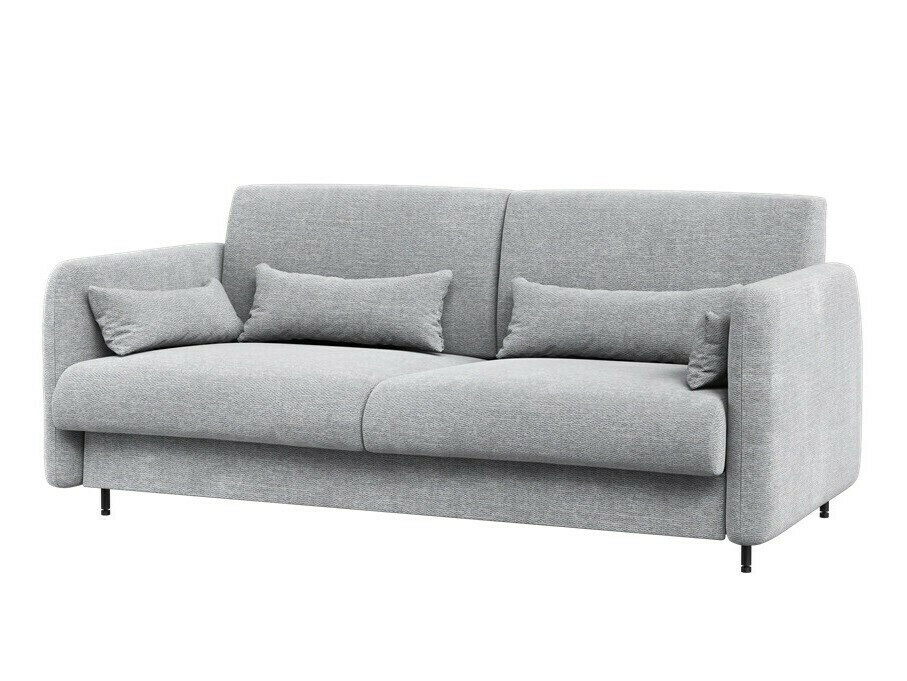 Zidni krevet Concept Pro Lenart VII (Sjajno belo + Sivo)