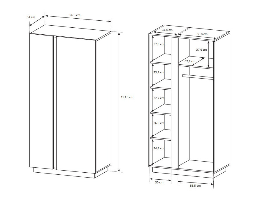 Ormar Novbela 100 (Belo + Sjajno belo + Grandson hrast)