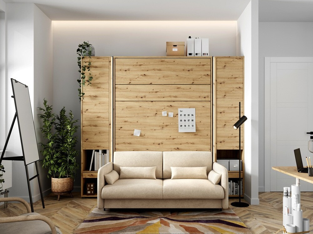 Set nameštaja Concept Pro Lenart Levfere 139 (Artisan hrast + Bež)