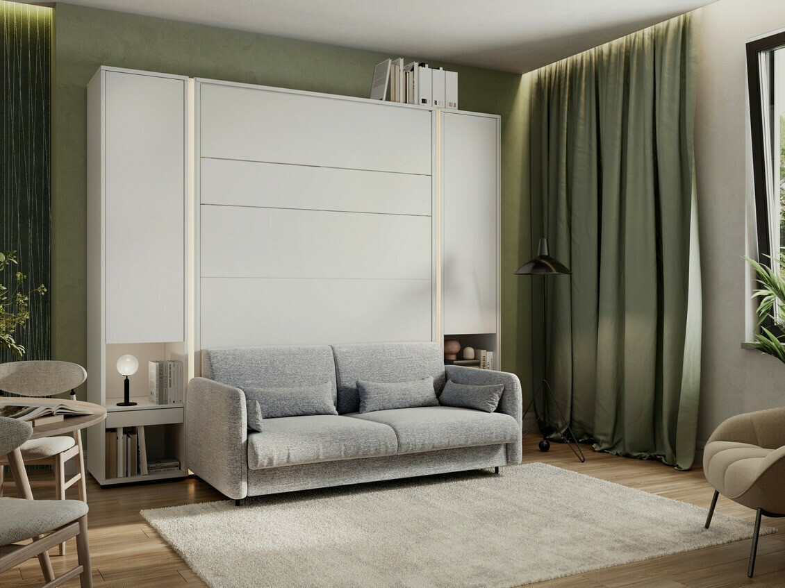 Set nameštaja Concept Pro Lenart Levfere 139 (Belo + Sivo)