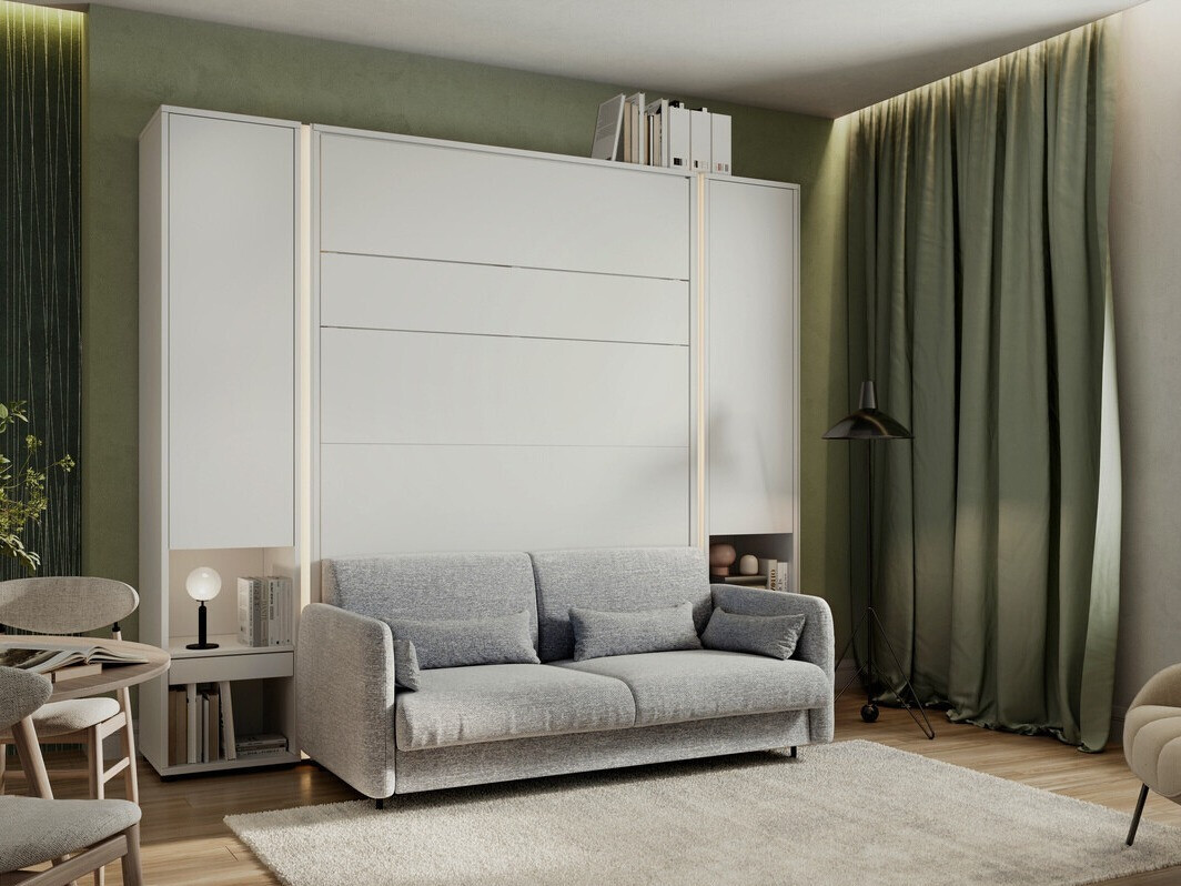 Set nameštaja Concept Pro Lenart Levfere 139 (Belo + Sivo)