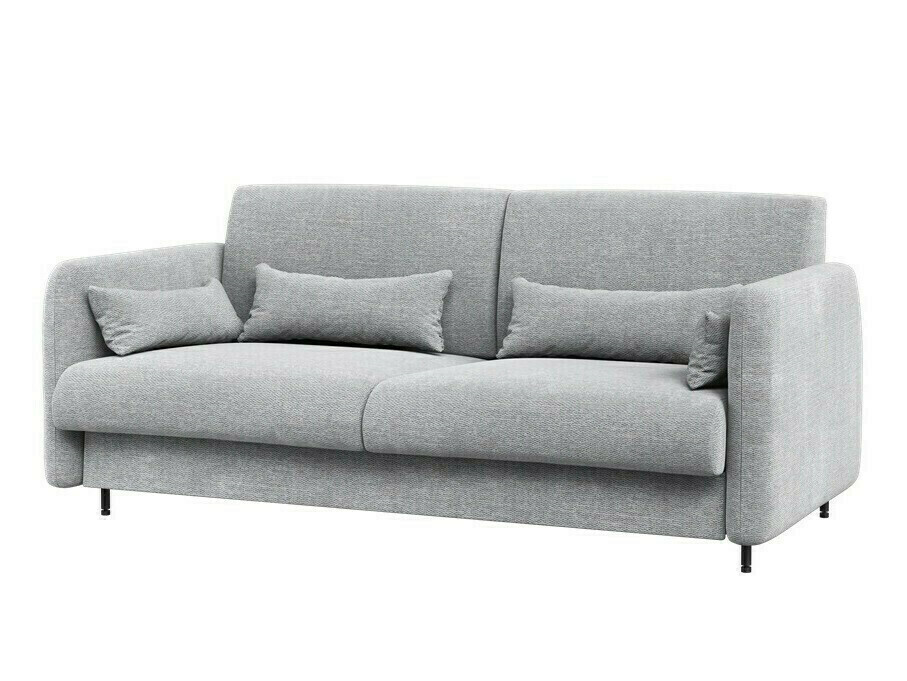 Zidni krevet Concept Pro Lenart VII (Sjajno belo + Sivo)