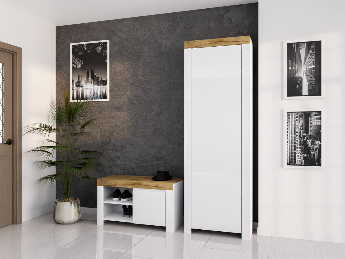 Ormar Sonsoru 117 (Belo + Sjajno belo + Hrast Votan)