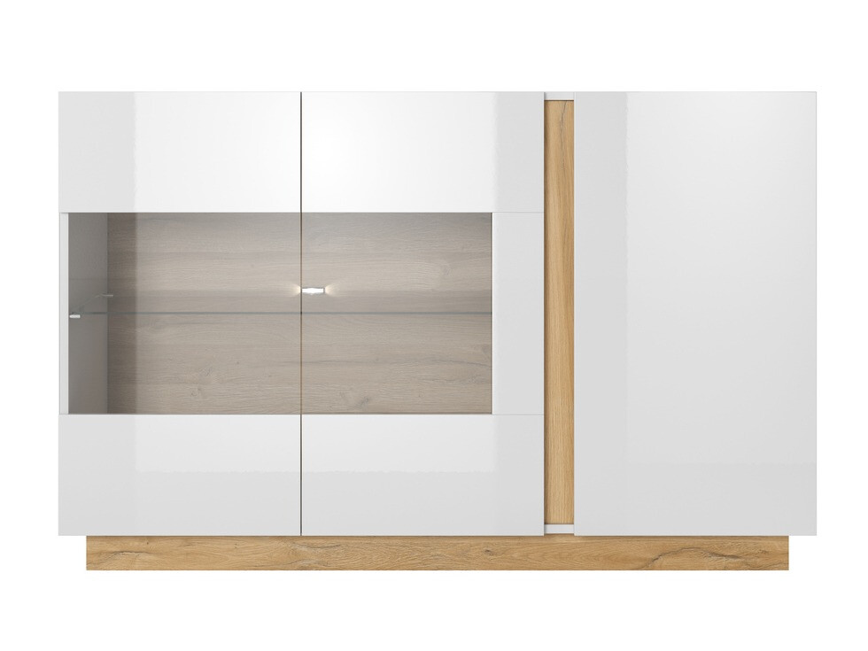 Ormarić Novbela 105 (Belo + Sjajno belo + Grandson hrast)