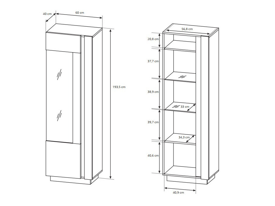 Set za dnevnu sobu Novbela 113 (Belo + Sjajno belo + Unuk hrast)