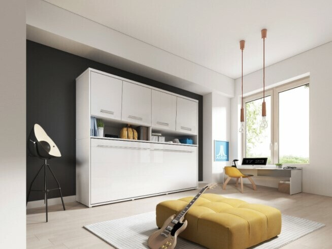 Ormarić Concept Pro Lenart II (Belo + Sjajno belo)