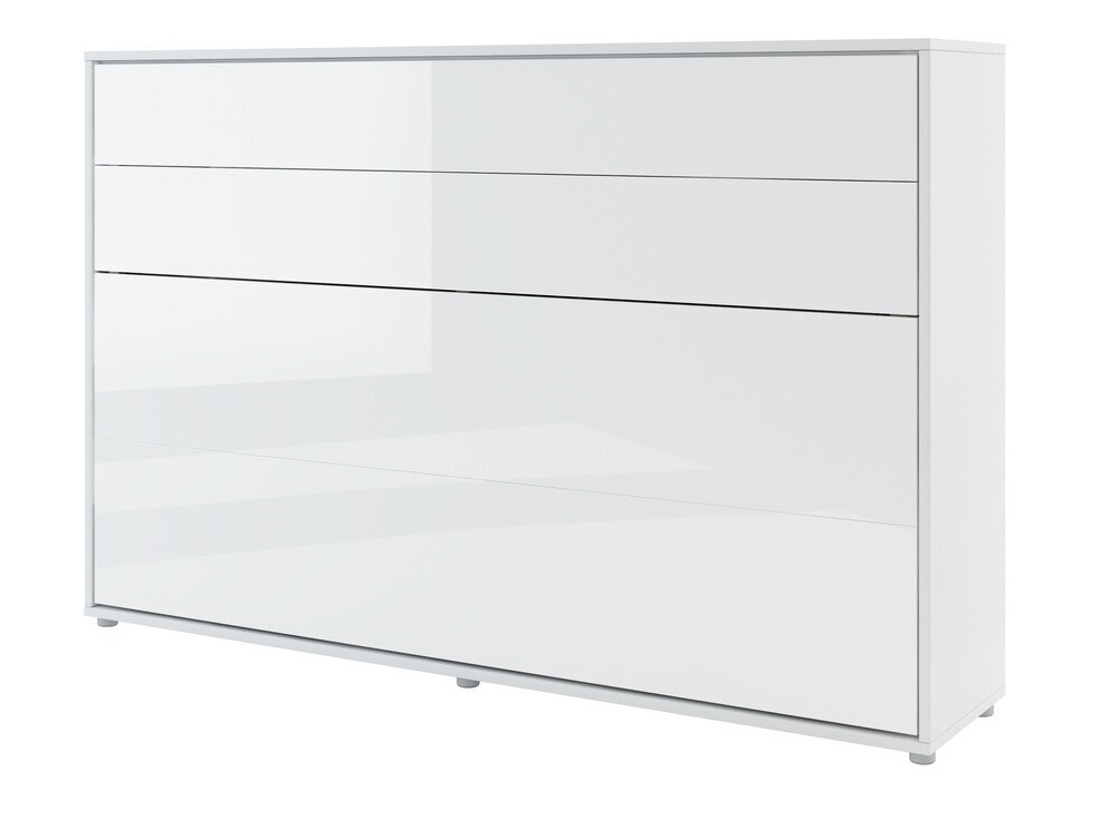Zidni krevet Concept Pro Lenart Levfere 115 (Sjajno belo)