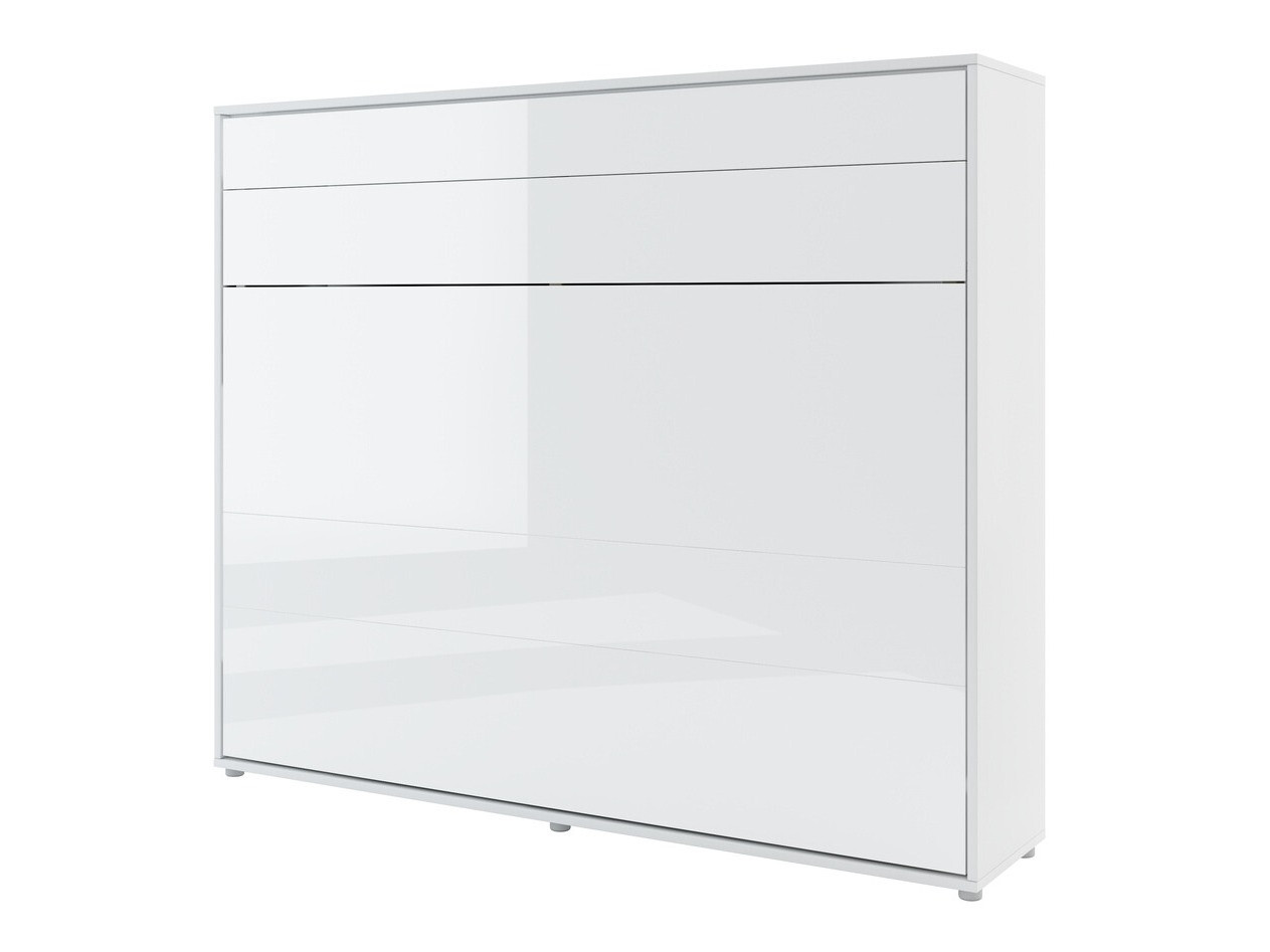 Zidni krevet Concept Pro Lenart Levfere 115 (Sjajno belo)