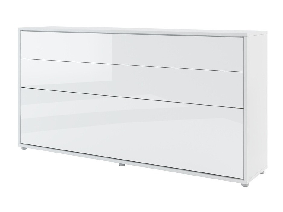 Zidni krevet Concept Pro Lenart V (Sjajno belo)