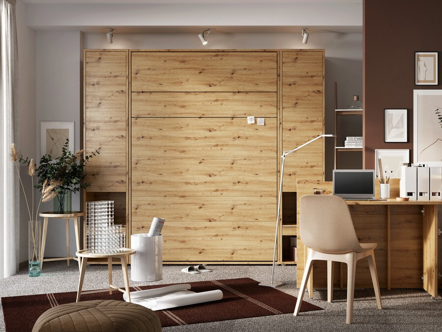 Zidni krevet Concept Pro Lenart Levfere 102 (Artisan hrast)