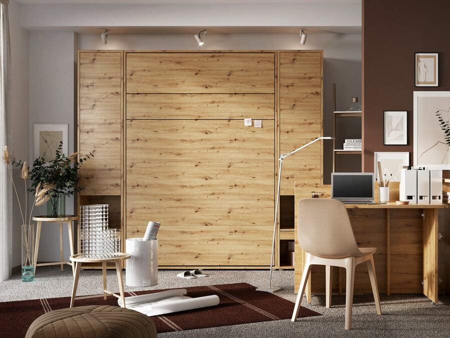 Zidni krevet Concept Pro Lenart Levfere 102 (Zanatski hrast)