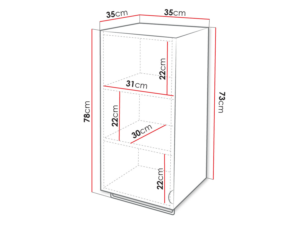 Viseći ormarić za kupatilo Fenenou 102 (Sivo)