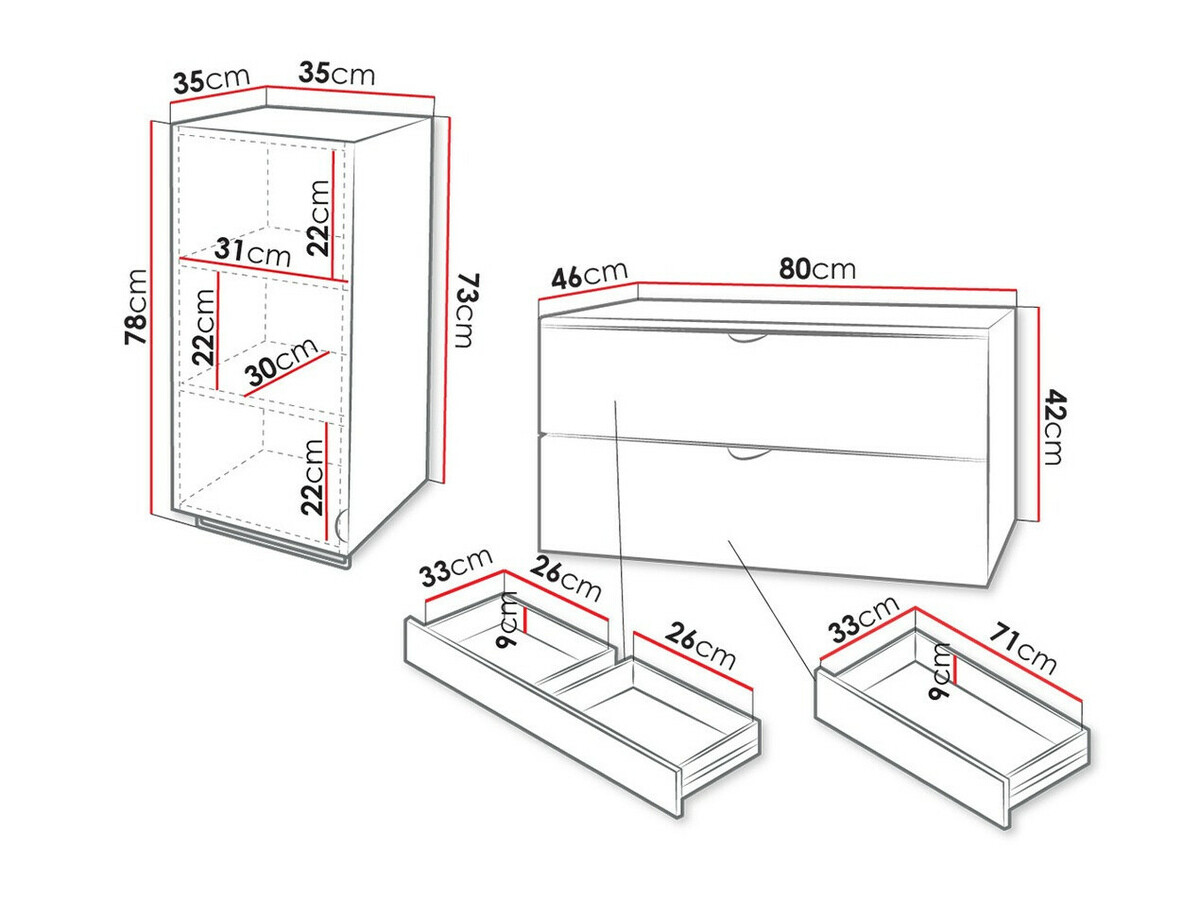 Set za kupatilo Fenenou 105 (Crno)
