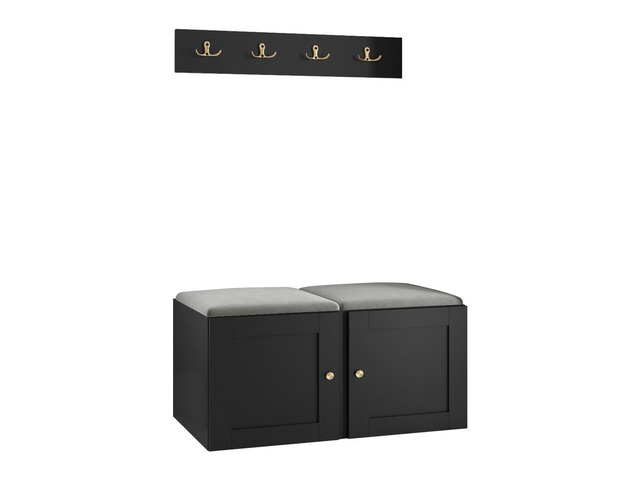 Set za hodnik Hartford 376 (Crno)