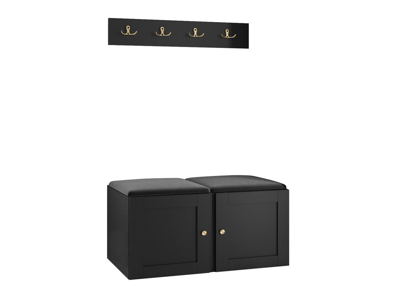 Set za hodnik Hartford 376 (Crno)