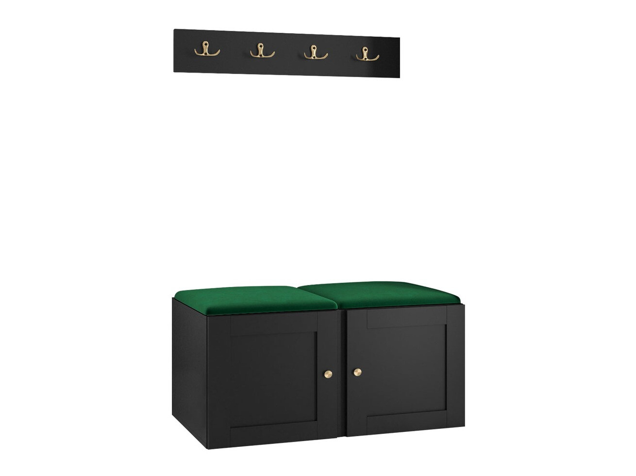 Set za hodnik Hartford 376 (Crno)