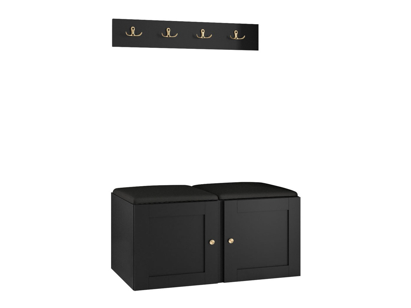 Set za hodnik Hartford 376 (Crno)