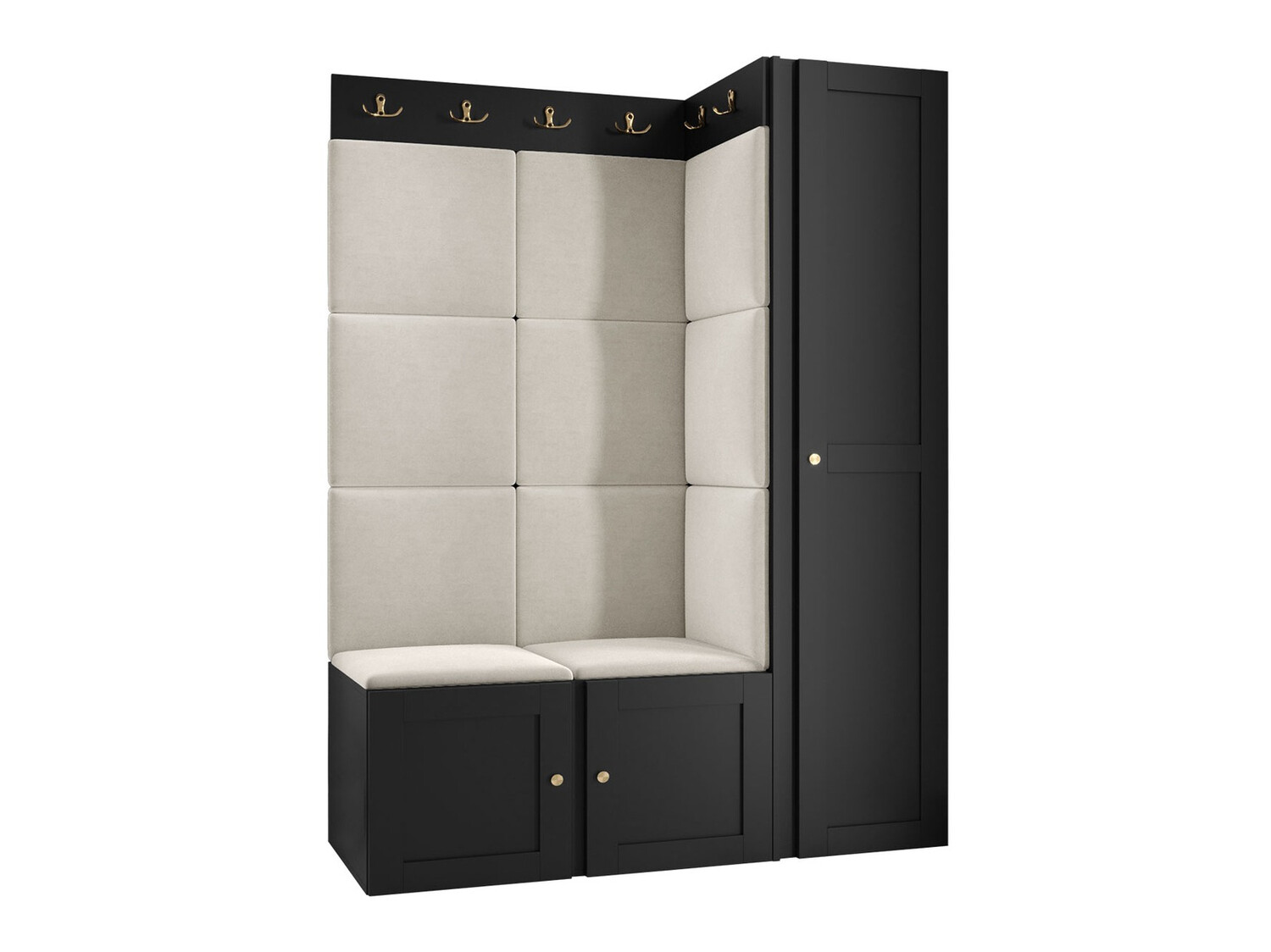 Set za hodnik Hartford 377 (Crno)