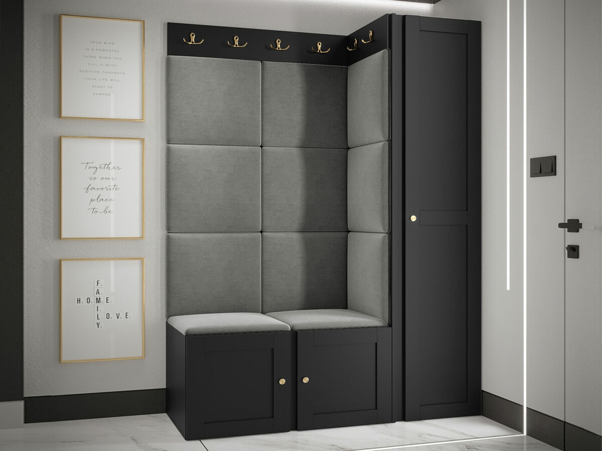 Set za hodnik Hartford 377 (Crno)