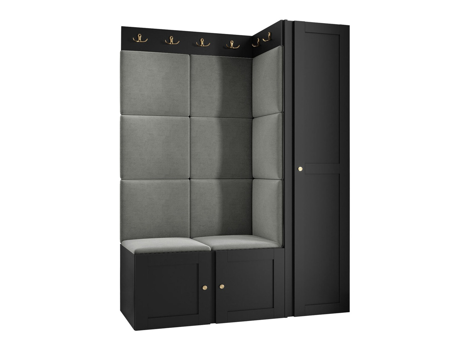 Set za hodnik Hartford 377 (Crno)