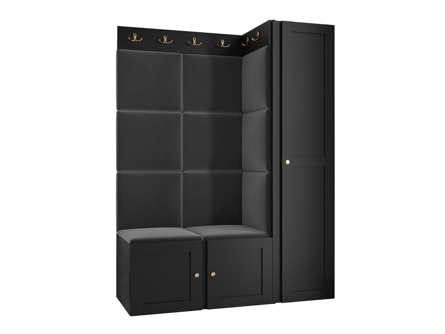 Set za hodnik Hartford 377 (Crno)