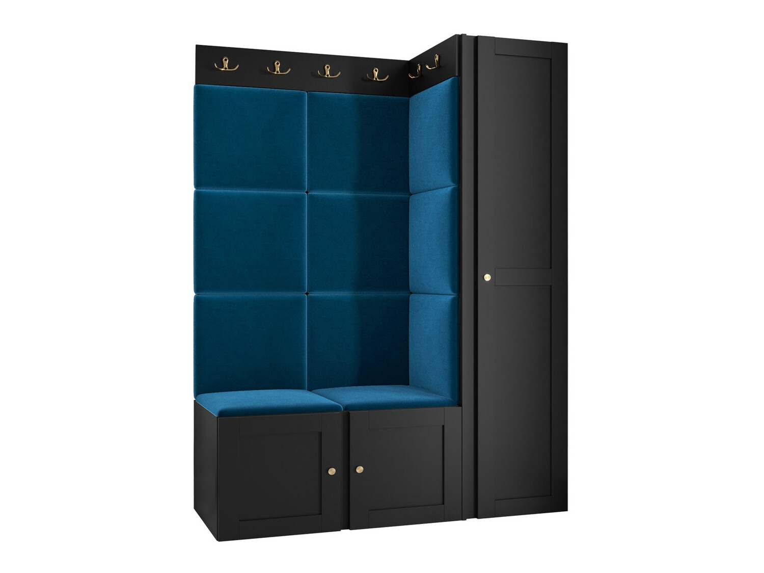 Set za hodnik Hartford 377 (Crno)