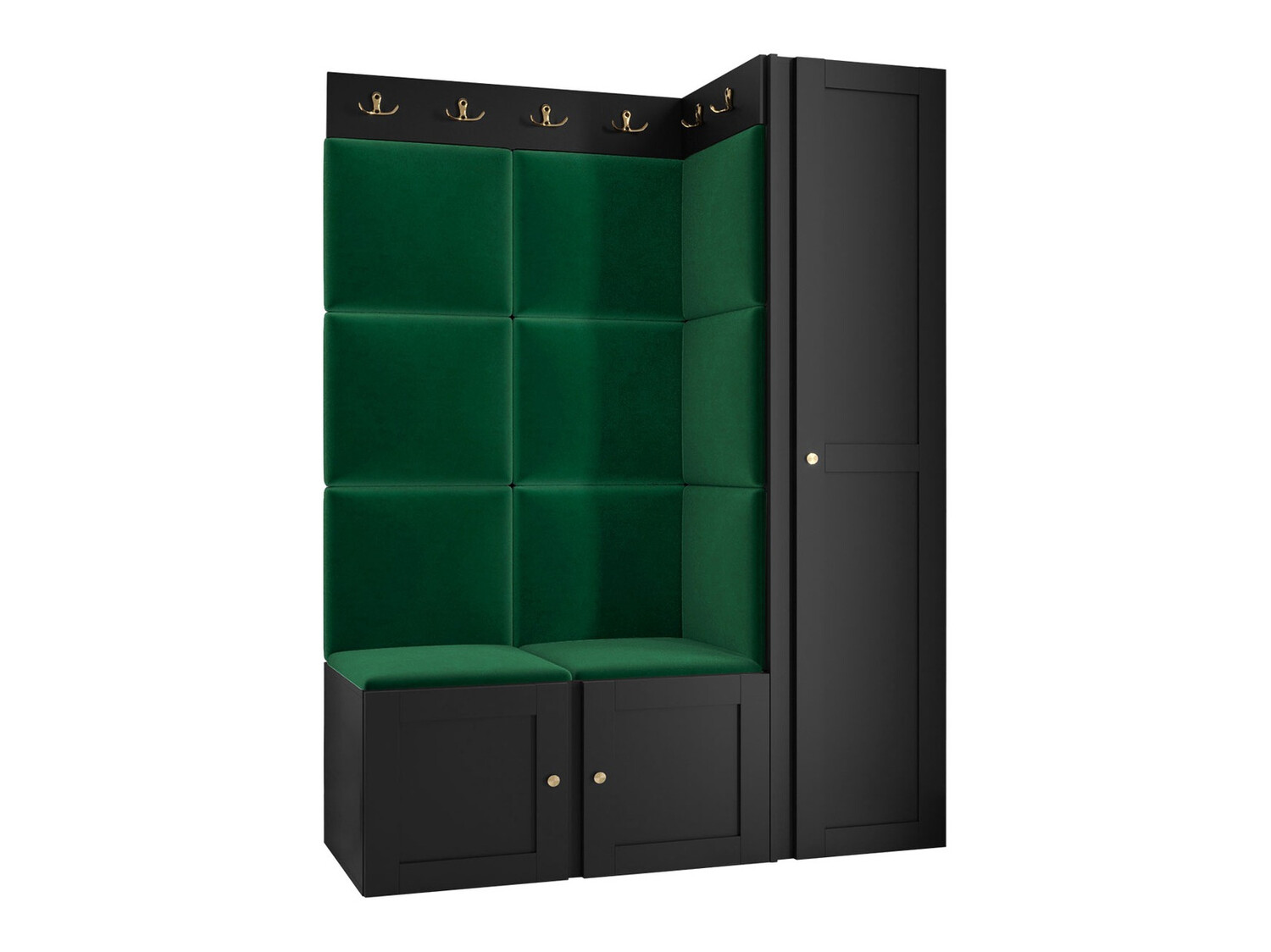 Set za hodnik Hartford 377 (Crno)