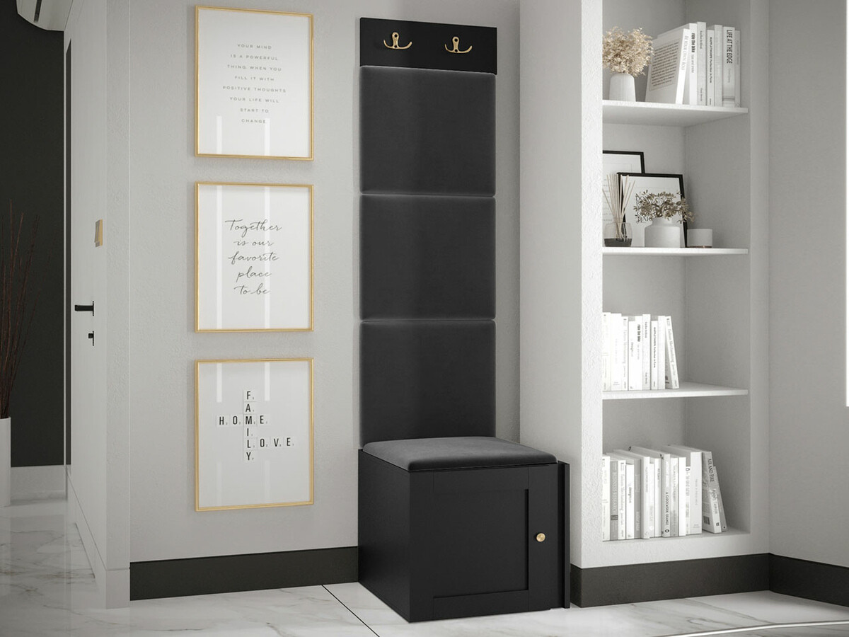 Set za hodnik Hartford 378 (Crno)