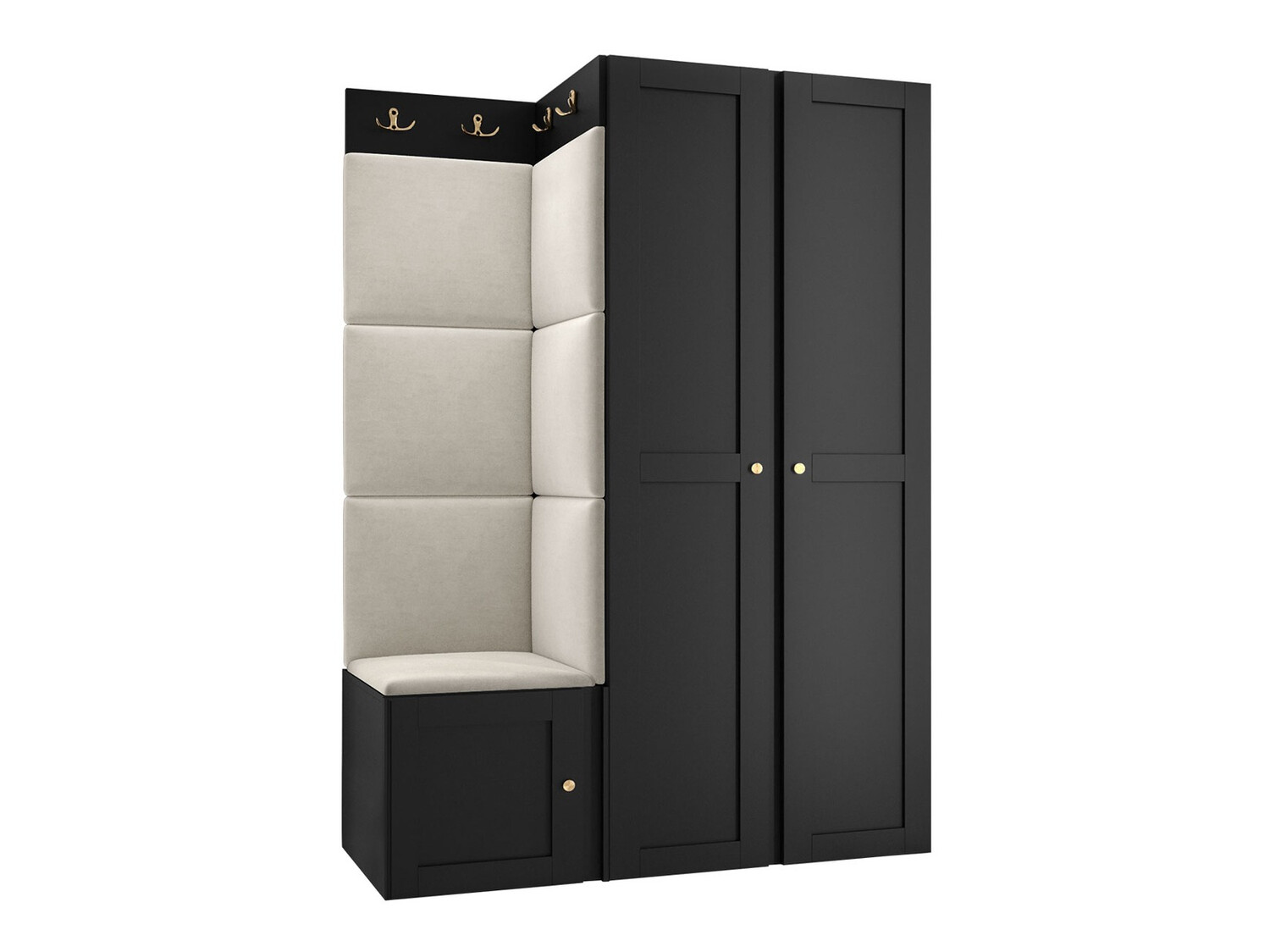 Set za hodnik Hartford 379 (Crno)