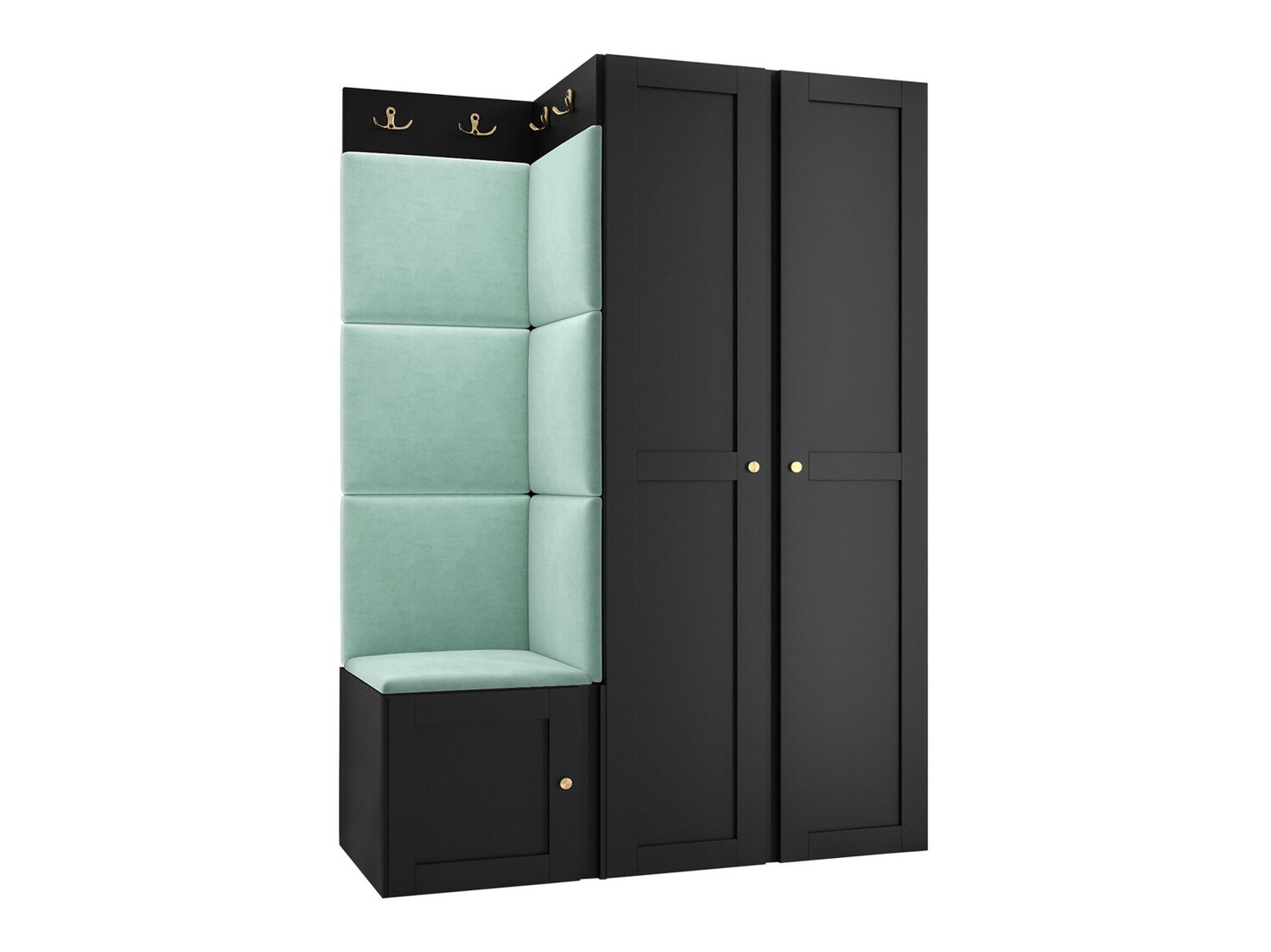 Set za hodnik Hartford 379 (Crno)