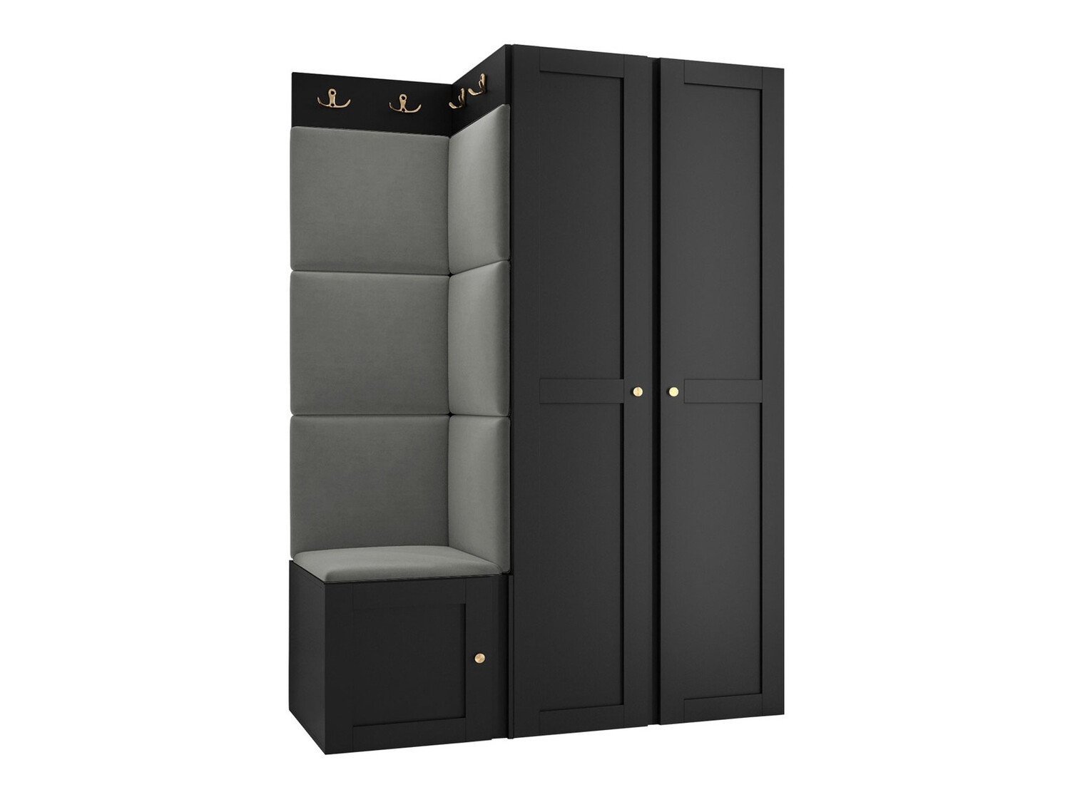 Set za hodnik Hartford 379 (Crno)