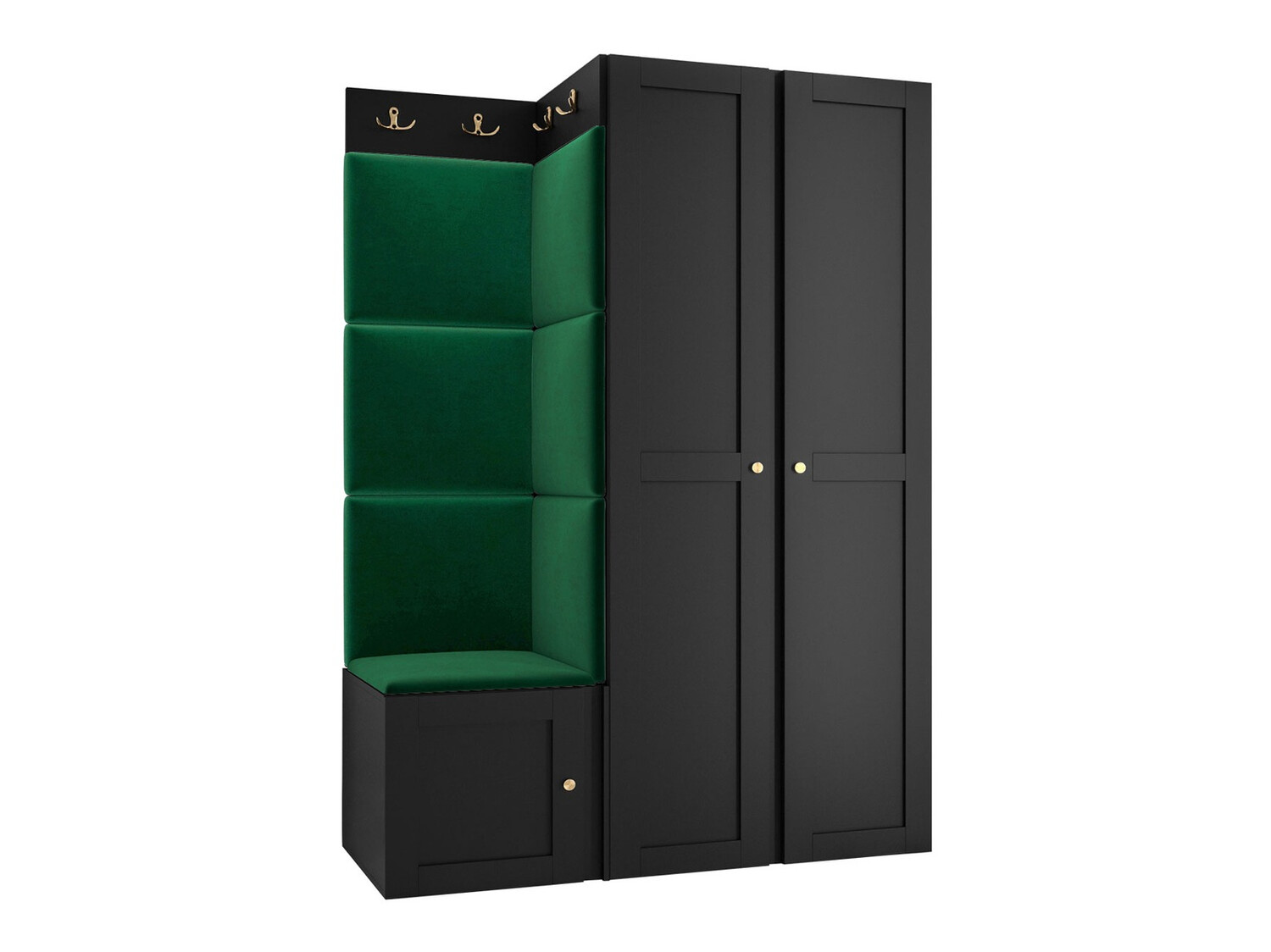 Set za hodnik Hartford 379 (Crno)