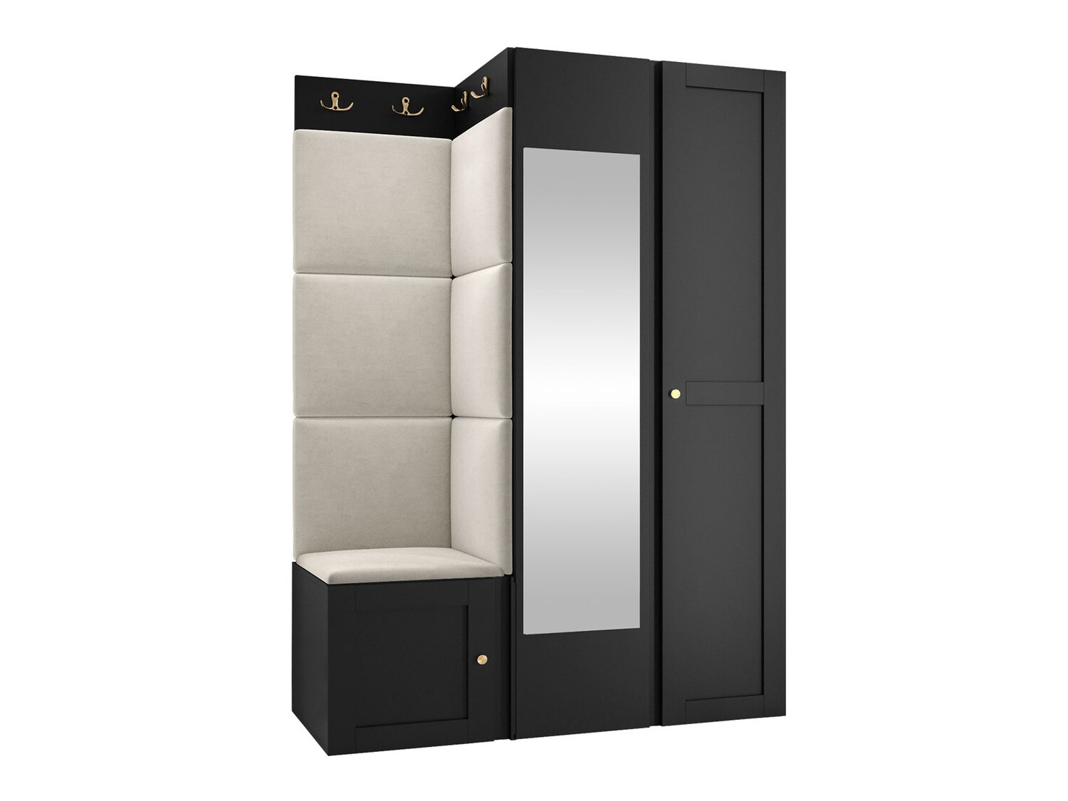 Set za hodnik Hartford 380 (Crno)