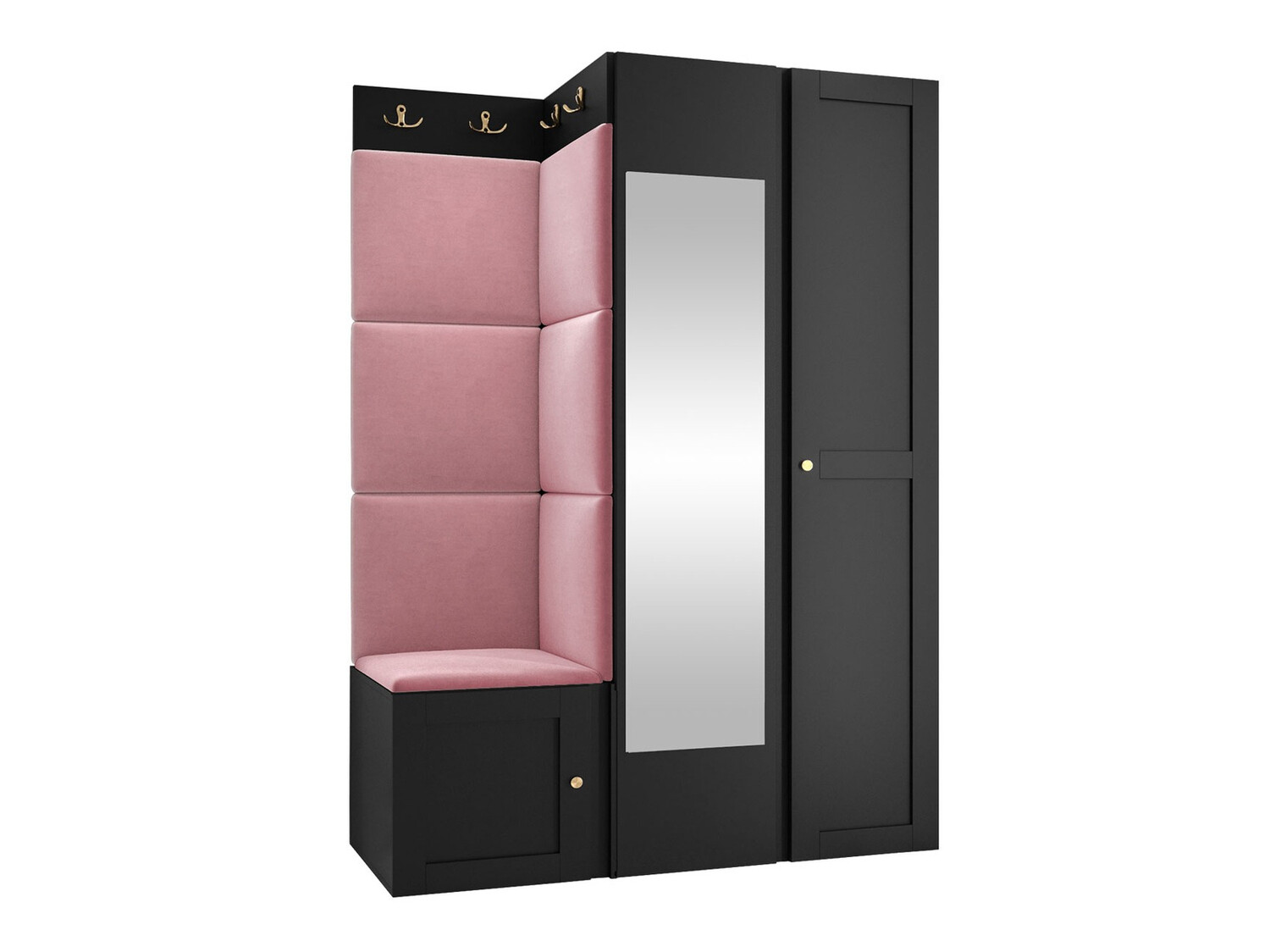 Set za hodnik Hartford 380 (Crno)