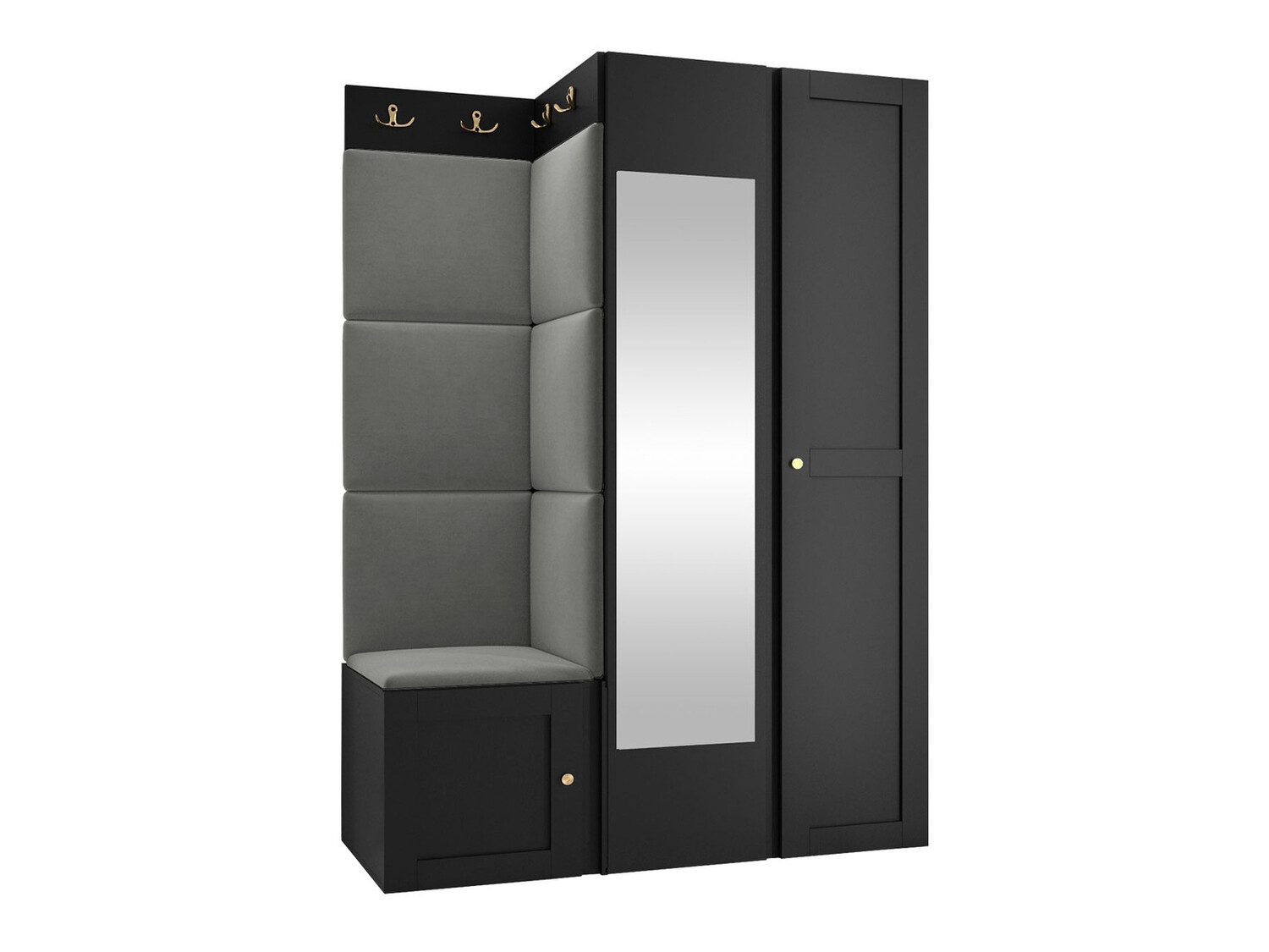 Set za hodnik Hartford 380 (Crno)