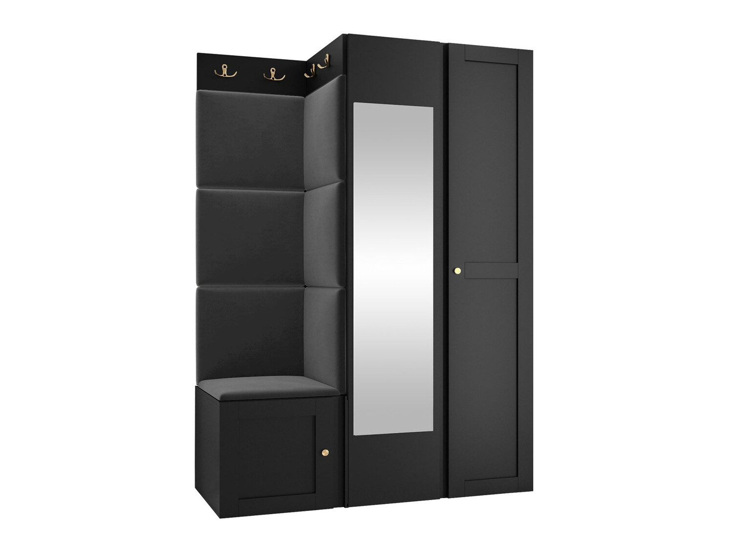 Set za hodnik Hartford 380 (Crno)