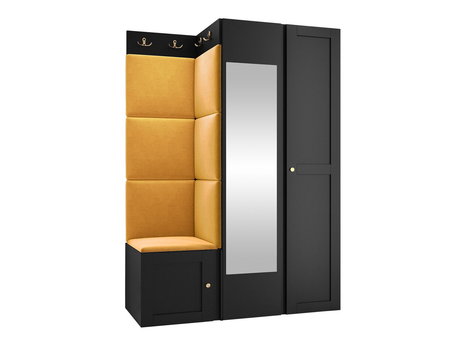 Set za hodnik Hartford 380 (Crno)