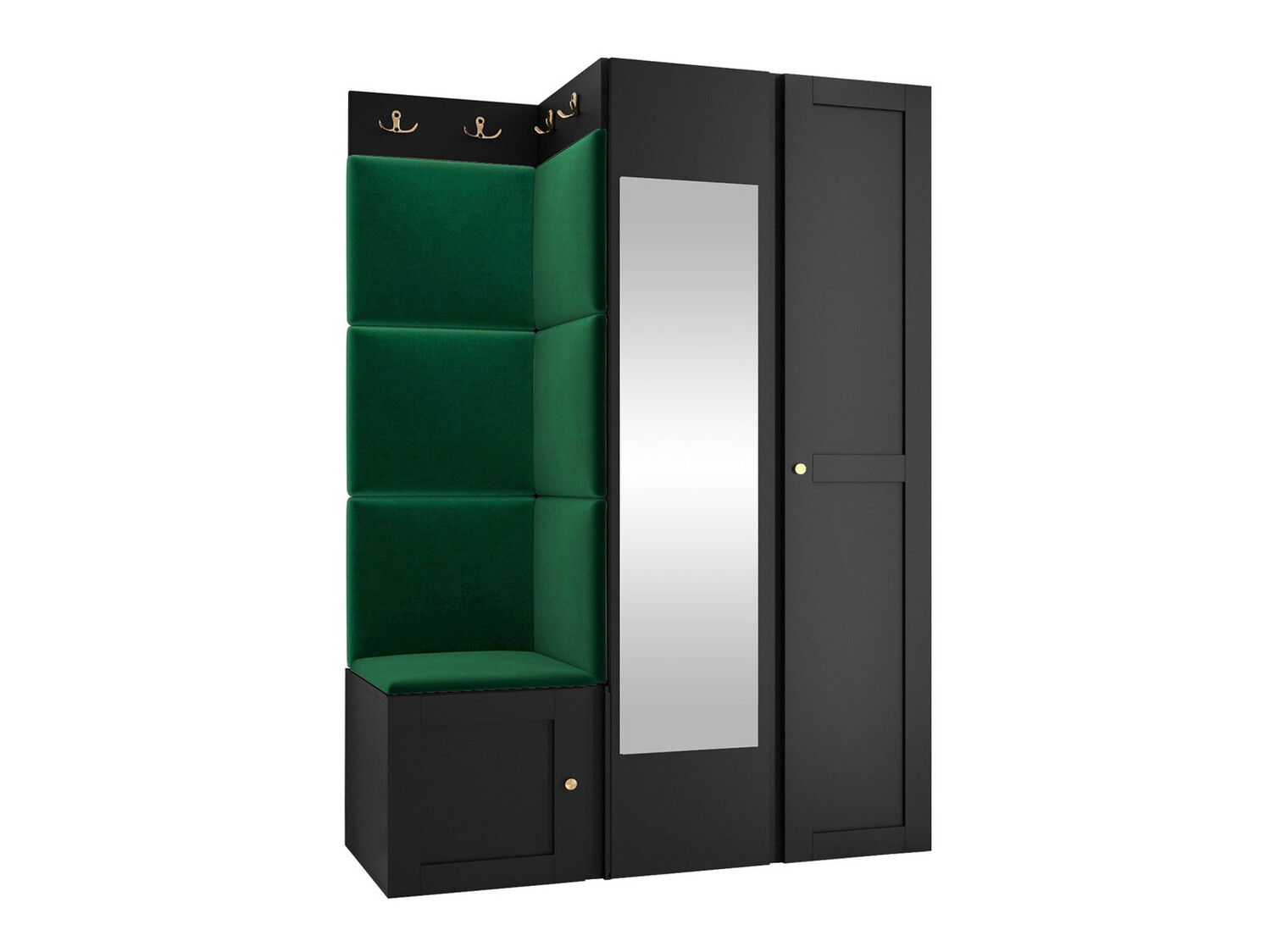 Set za hodnik Hartford 380 (Crno)