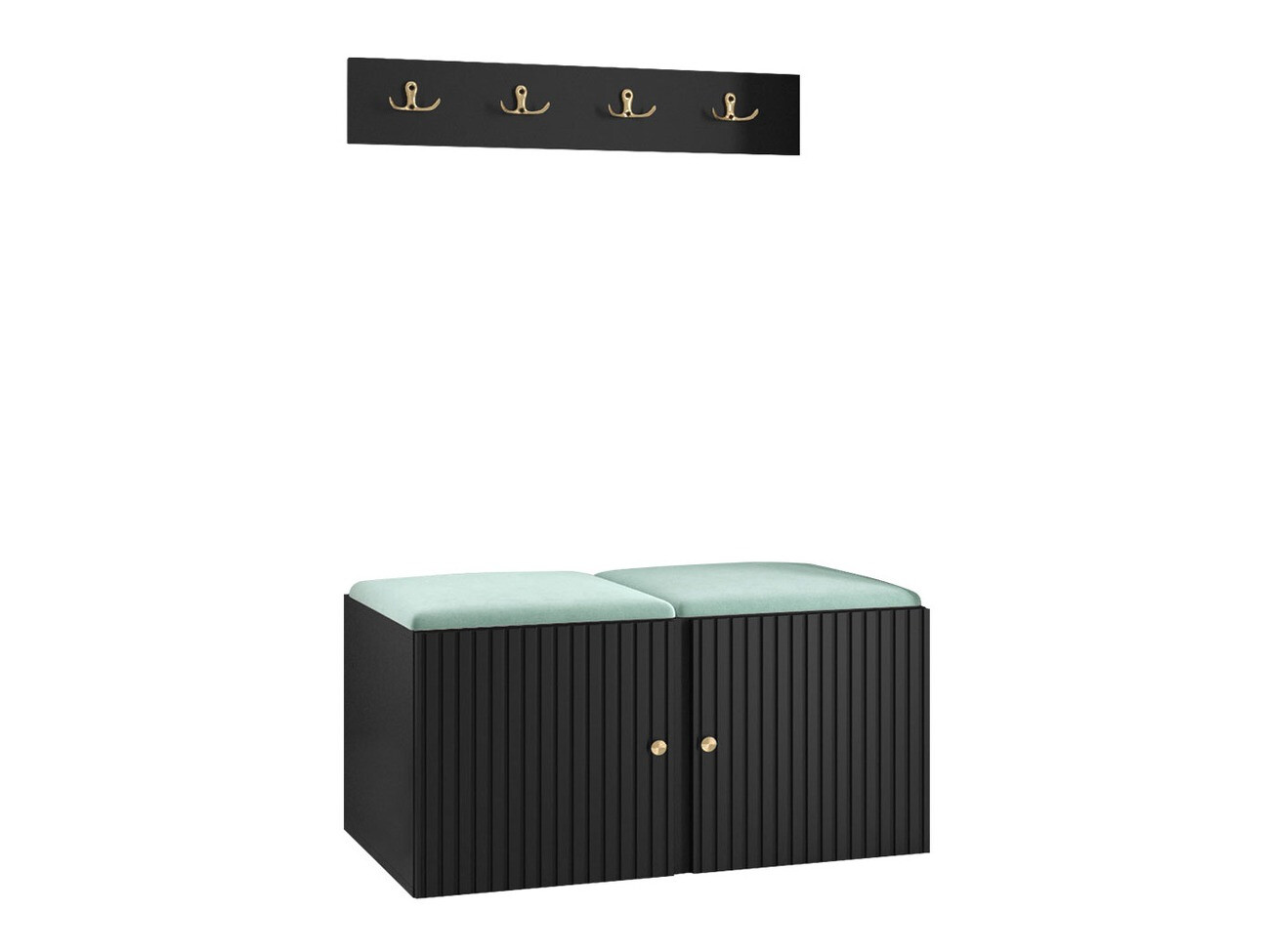 Set za hodnik Hartford 384 (Crno)