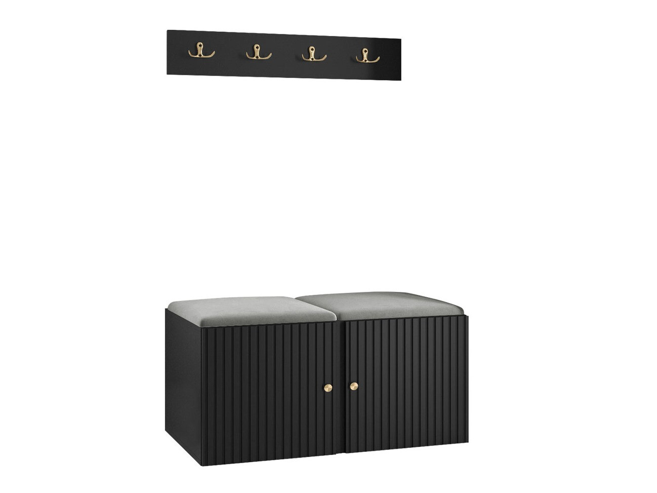 Set za hodnik Hartford 384 (Crno)