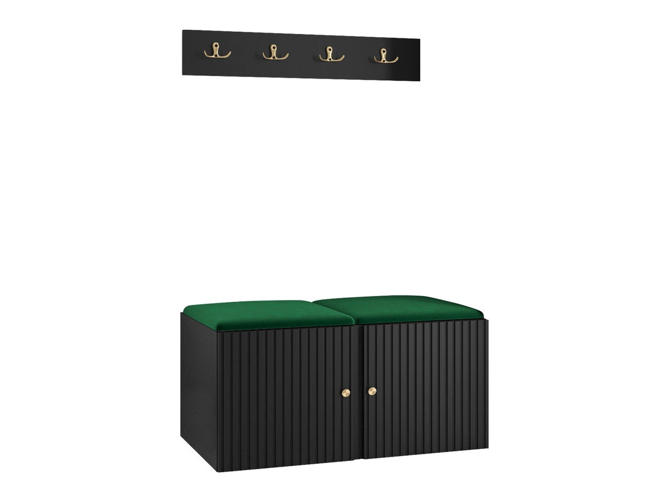 Set za hodnik Hartford 384 (Crno)