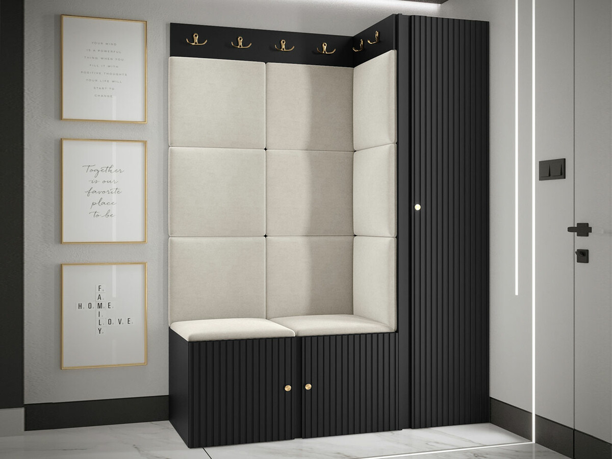 Set za hodnik Hartford 385 (Crno)